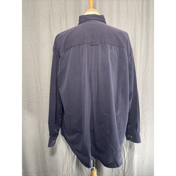 Walt Disney‎ World Shirt Mens XXL Blue Button Down Mickey Mouse White Logo - Picture 3 of 10